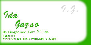 ida gazso business card